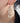 Big spiral earring with pearls