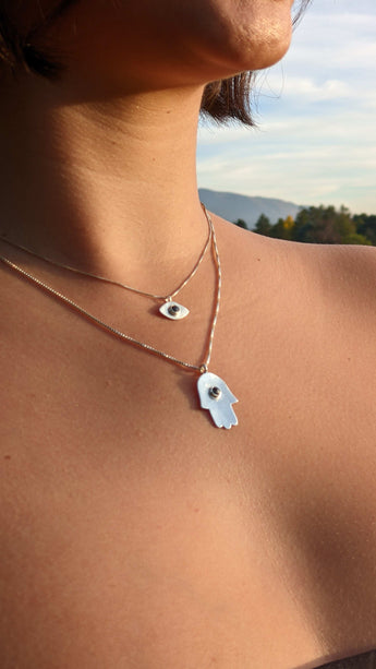 Sterling Silver Hamsa Necklaces