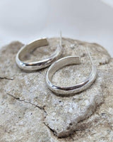 Small Hammered Hoop Earrings