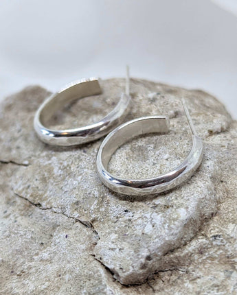 Small Hammered Hoop Earrings