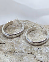 Small Hammered Hoop Earrings