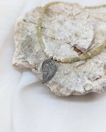 Silver Leaf Pendant Necklace