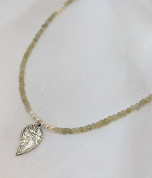 Silver Leaf Pendant Necklace