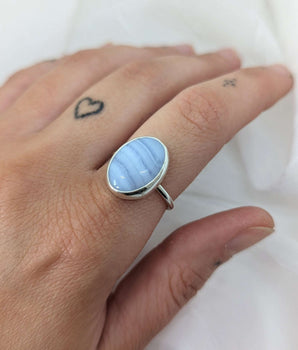Blue Lace Agate Ring