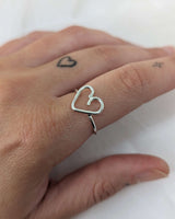 Silver Heart Rings