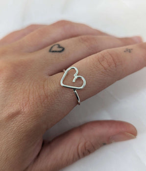 Silver Heart Rings