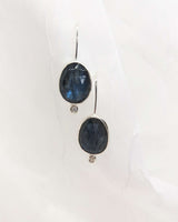 Big Rose Cut Labradorite Earrings