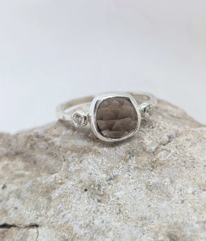 Smoky Quartz Candy Ring