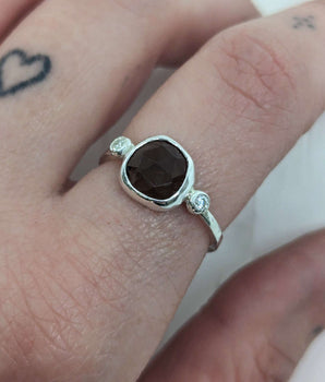 Smoky Quartz Candy Ring