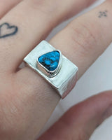 Rectangular Turquoise Signet Ring