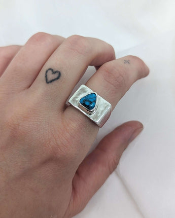 Rectangular Turquoise Signet Ring