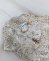 14K Gold Opal Necklace