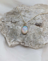 14K Gold Opal Necklace