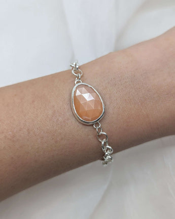 Peach Moonstone Bracelet