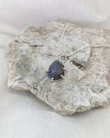 Bluish Grey Labradorite Necklace
