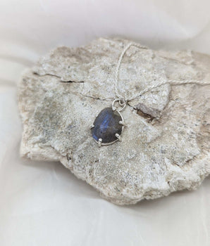 Bluish Grey Labradorite Necklace