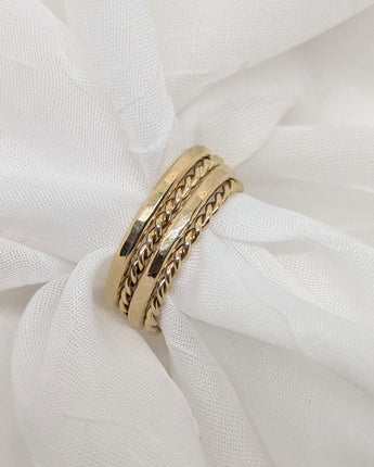 14k solid gold twisted band