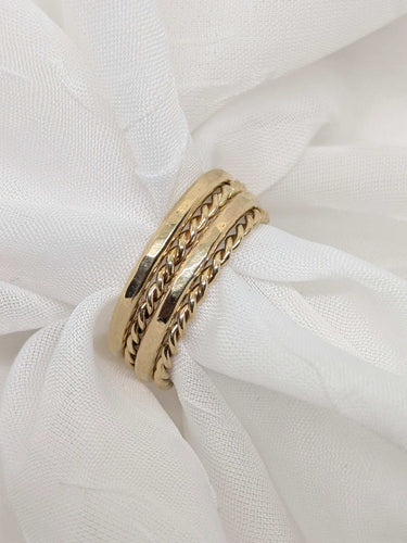 14k solid gold twisted band