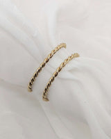 14k solid gold twisted band