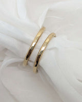14k solid gold hammered band