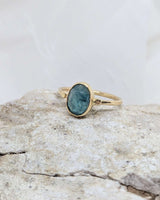 14 solid gold & grandidierite ring