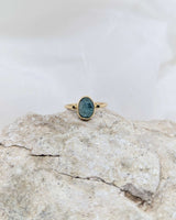 14 solid gold & grandidierite ring