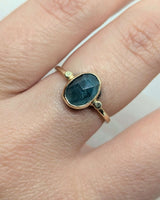 14 solid gold & grandidierite ring