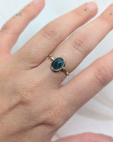 14 solid gold & grandidierite ring