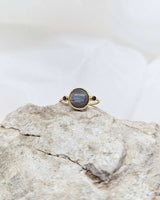 14k solid gold & labradorite