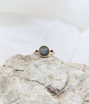 14k solid gold & labradorite