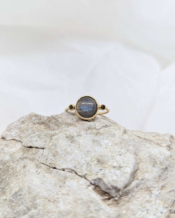 14k solid gold & labradorite