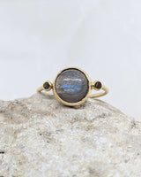 14k solid gold & labradorite