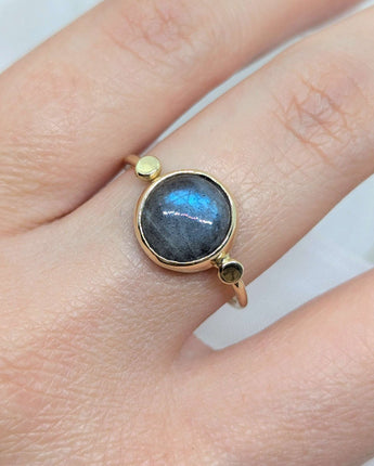 14k solid gold & labradorite