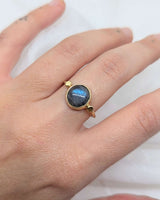 14k solid gold & labradorite