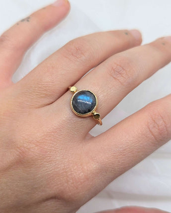 14k solid gold & labradorite