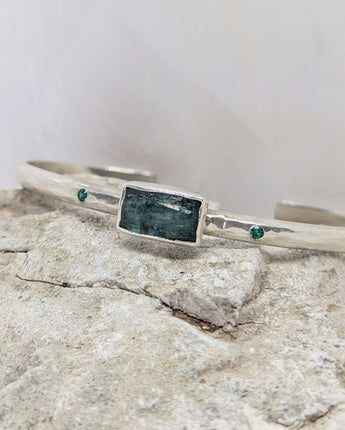dark green kyanite cuff
