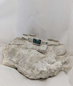 dark green kyanite cuff