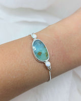 Peruvian opal & two small white opals bracelet