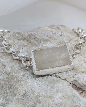 chunky rutilated quartz bracelet