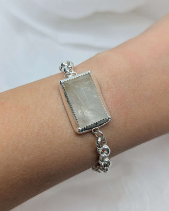 chunky rutilated quartz bracelet