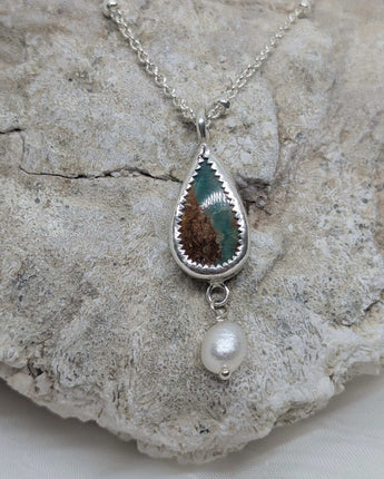 turquoise withe pearl necklace