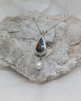 turquoise withe pearl necklace