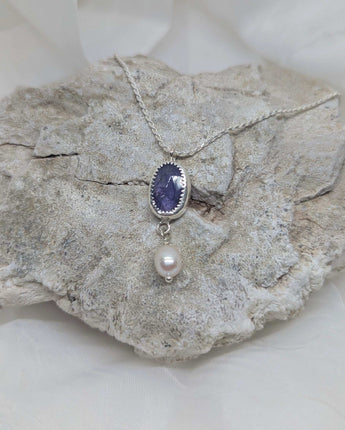 tanzanite and pearl necklace