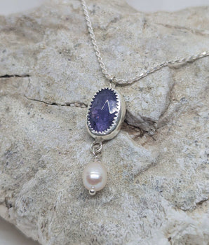 tanzanite and pearl necklace
