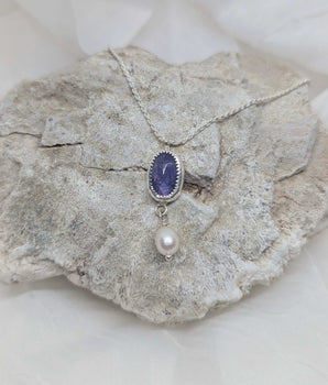 tanzanite and pearl necklace