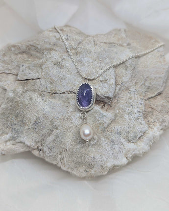 tanzanite and pearl necklace