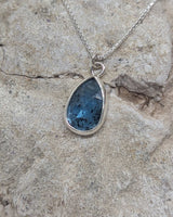 moss blue kyanite necklace