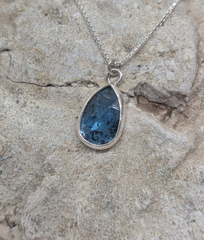 moss blue kyanite necklace