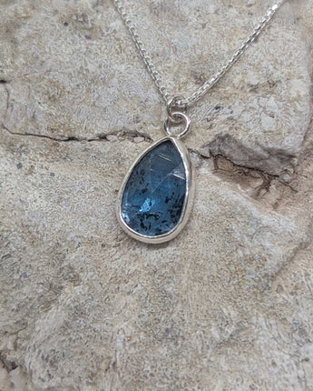 moss blue kyanite necklace