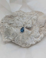 moss blue kyanite necklace